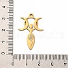 304 Stainless Steel Pendants STAS-D050-03G-3