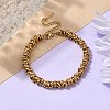 304 Stainless Steel Ring Link Chain Bracelets for Women BJEW-Z084-01G-2