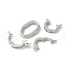 Brass Pave Clear Cubic Zirconia Fold Over Clasps KK-M320-07P-2