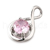 925 Sterling Silver Pave Cubic Zirconia Pendants STER-V001-03P-10-2