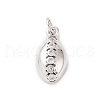 Brass Micro Pave Cubic Zirconia Charms KK-C012-50P-1