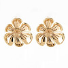 Brass Stud Earrings Findings KK-T062-79G-NF-1