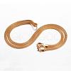 304 Stainless Steel Mesh Chain Necklaces NJEW-G256-02-2