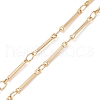 Brass Bar Link Chain Necklace Making AJEW-JB01188-01-2