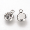 201 Stainless Steel Rhinestone Charms STAS-S068-04-2