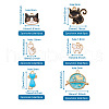 Kissitty 44Pcs 22 Styles Light Gold Plated Alloy Kitten Pendants ENAM-KS0001-03-6