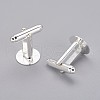 Brass Cuff Button X-KK544-S-2