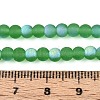 Frosted Transparent Glass Beads Strands GLAA-T032-T4mm-MBB07-4