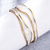 304 Stainless Steel Enamel Bangles for Women BJEW-D306-04G-4