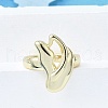 Brass Cuff Rings for Women RJEW-G347-16G-2