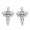 Alloy with Rhinestone Pendants X-PALLOY-N176-12P-NR-2