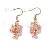 Acrylic Flower Dangle Earrings EJEW-JE06395-4