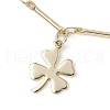 Brass Bar Link Chain Anklets AJEW-AN00614-3