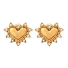 Heart 304 Stainless Steel Micro Pave Clear Cubic Zirconia Stud Earrings EJEW-V016-01G-02-4