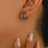 Stainless Steel Stripe Hoop Earrings IH2588-3-1