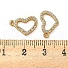 Rack Plating Brass Micro Pave Clear Cubic Zirconia Charms KK-Z045-14G-3