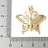 Brass Micro Pave Clear Cubic Zirconia Pendants ZIRC-I071-13G-3