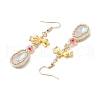 Alloy Glass Earrings EJEW-MZ00313-03-4
