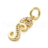 Brass Micro Pave Cubic Zirconia Pendants KK-M273-01G-S-2