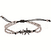 Sea Animal Resin Beaded Waxed Cord Braided Adjustable Anklets for Women FS-WGAFAB4-02-2