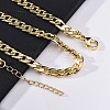 Brass Cuban Link Chain Necklaces for Women NJEW-K282-03G-3