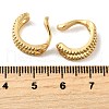 Brass Micro Pave Clear Cubic Zirconia Cuff Earrings EJEW-K309-12G-5
