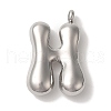 Non-Tarnish Ion Plating(IP) 304 Stainless Steel Pendants STAS-M017-08P-08-1