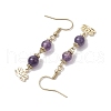 304 Stainless Steel & Natural Amethyst EJEW-JE06078-4