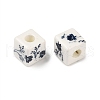 Handmade Printed Porcelain Beads X-PORC-Q161-6-4