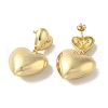 Brass Stud Earrings EJEW-R162-12A-G-2
