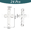 Unicraftale 24Pcs 201 Stainless Steel Connector Charms STAS-UN0046-03-4