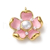 304 Stainless Steel Enamel Pendants STAS-P376-01G-D-1