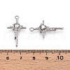 Rack Plating Alloy Rhinestone Pendants PALLOY-T090-46P-3