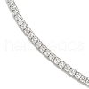 Rack Plating Brass Pave Clear Cubic Zirconia Round Ball Choker Necklaces NJEW-A031-02-01P-3