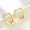 Oval Brass Micro Pave Clear Cubic Zirconia Hoop Earrings EJEW-D311-011G-4