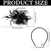 Polyester Mesh Veil Hair Bands OHAR-WH0034-12A-2