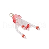 Glass Seed Beaded Jellyfish Pendants PALLOY-MZ00707-4