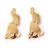 Brass Puppy Pendants KK-F772-04G-1