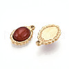 304 Stainless Steel Pave Natural Carnelian Pendants STAS-T064-61C-2
