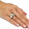 Brass Cubic Zirconia Finger Rings for Wmomen FS-WG2886B-01-1