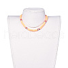 Handmade Polymer Clay Heishi Beads Choker Necklaces NJEW-JN02446-5