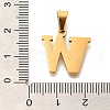 Ion Plating(IP) 304 Stainless Steel Rhinestone Pendants STAS-U035-01G-W-3