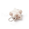 Crackle Opaque Acrylic Pendants PALLOY-JF03924-6