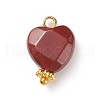 Natural Red Rainbow Jasper Charms PALLOY-JF01863-01-2