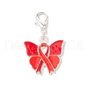 7Pcs 7 Styles Awareness Ribbon Theme Alloy Enamel Pendant Decorations HJEW-JM03383-3
