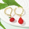 Brass Enamel Open Cuff Rings for Women RJEW-U057-04G-2