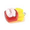 Cute Pig Theme Opaque Resin Pendants RESI-V005-007C-2