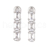 Brass Micro Pave Clear Cubic Zirconia Pendants KK-L212-12P-1