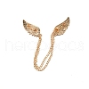 Men's Crystal Wings Scarf Collar Brooch Lapel Pin JEWB-WH0022-22A-2