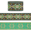 7M Ethnic Style Embroidery Flower Polyester Ribbon OCOR-WH0078-236-1